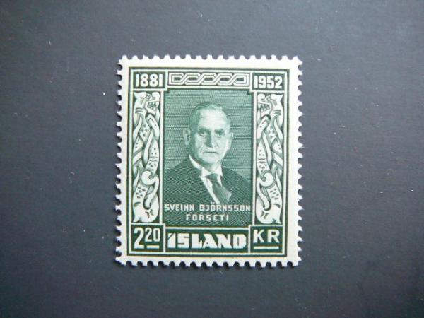 Islandija 1952 Prezidentas svarus MNH #