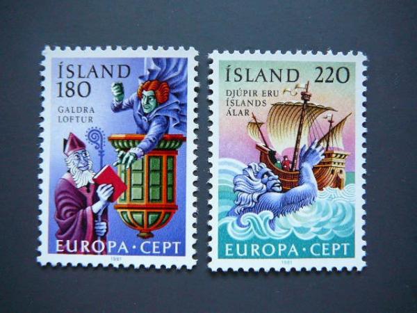 Islandija 1981 Europa Burlaiviai svarus MNH #