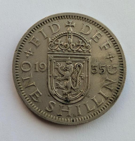 Didžioji Britanija 1 šilingas 1955