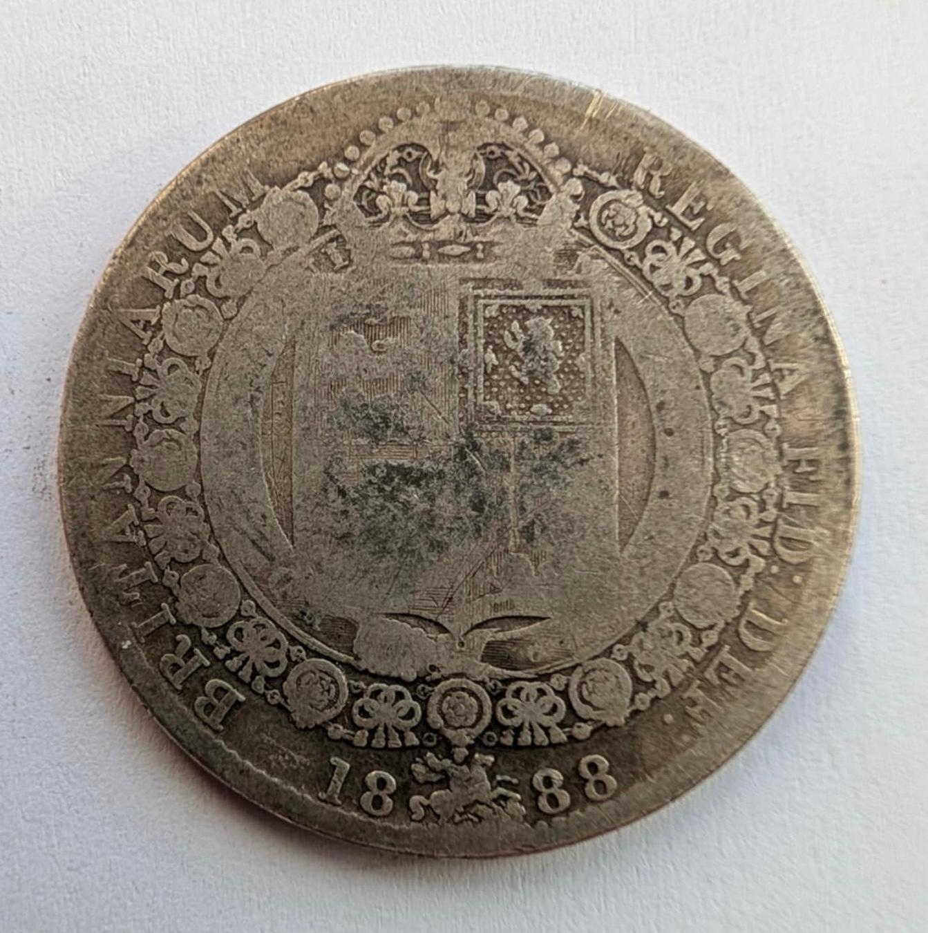 Didžioji Britanija 1/2 kronos 1888 sidabras