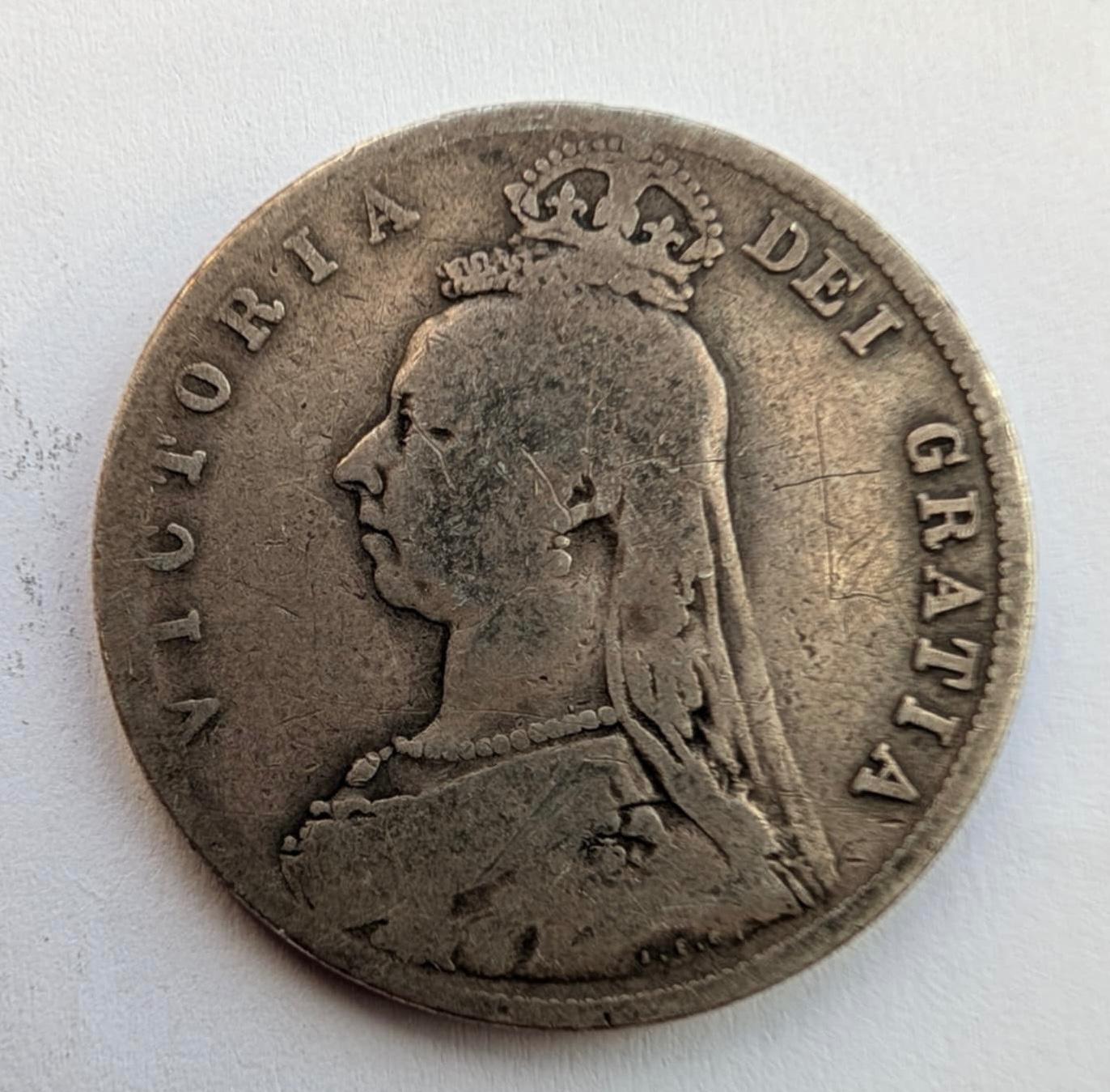 Didžioji Britanija 1/2 kronos 1888 sidabras