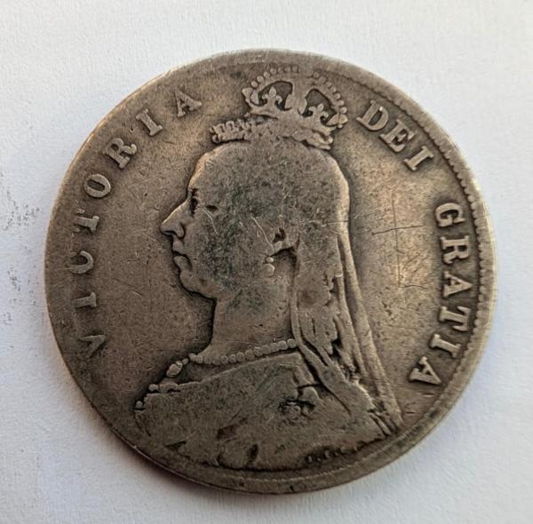 Didžioji Britanija 1/2 kronos 1888 sidabras