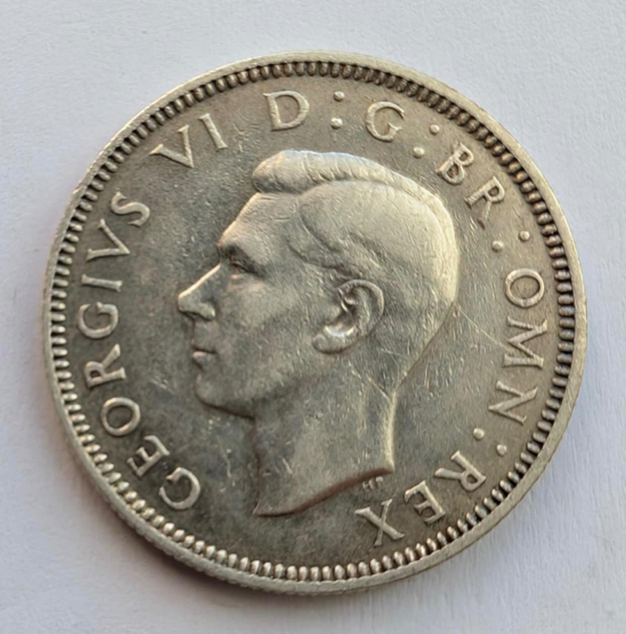 Didžioji Britanija 1 šilingas 1939 sidabras