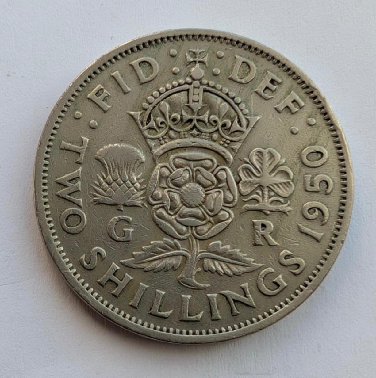 Didžioji Britanija 2 Šilingai 1950
