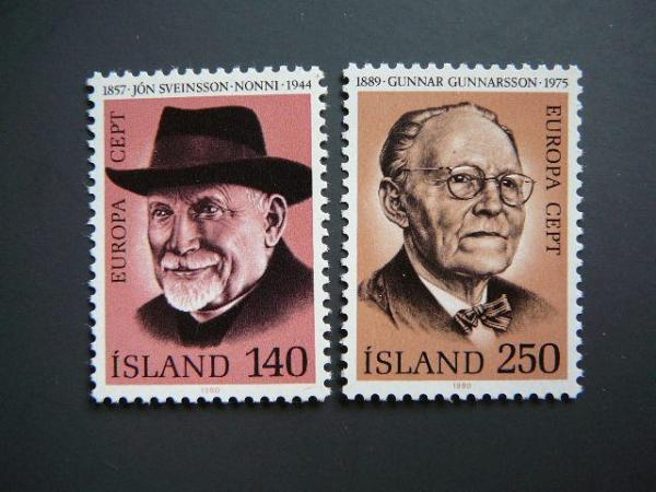 Islandija 1980 Europa Rasytojai svarus MNH