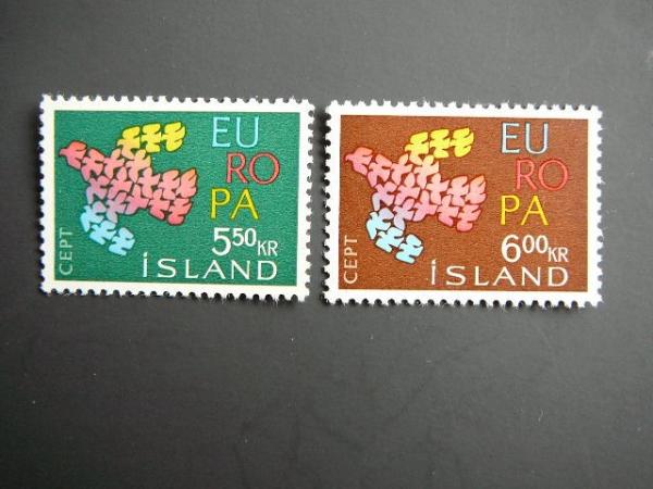 Islandija 1961 Europa Pauksciai svarus MNH #
