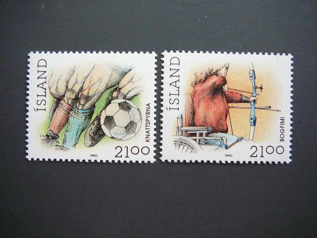 Islandija 1990 Sportas Futbolas Saudymas MNH #