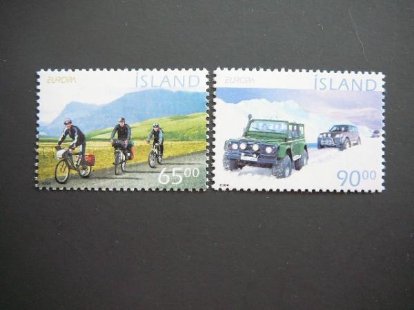 Islandija 2004 Europa Dviraciai Automobiliai MNH #