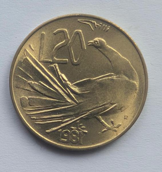 San Marinas 20 Lirų 1981
