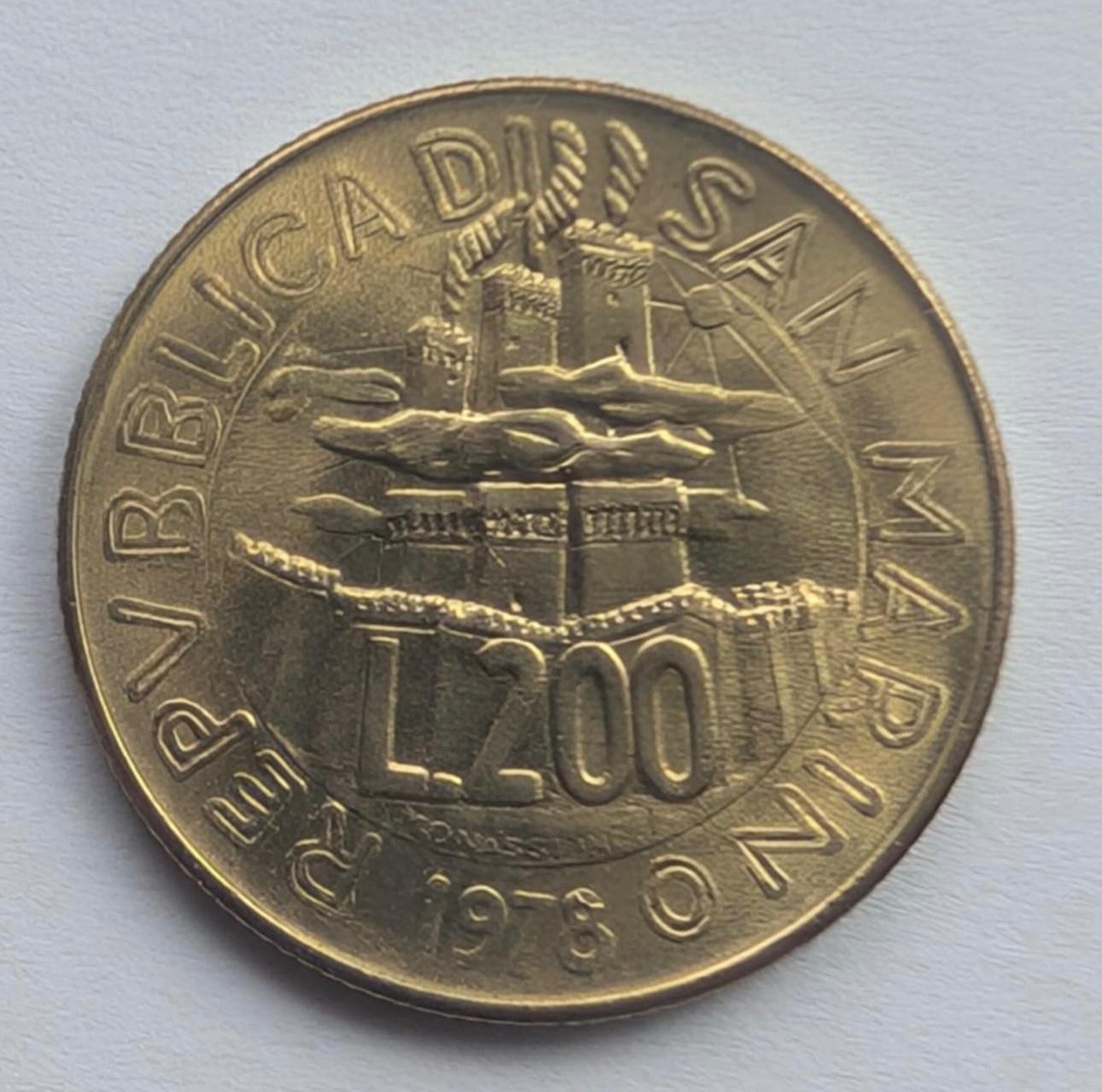 San Marinas 200 Lirų 1978