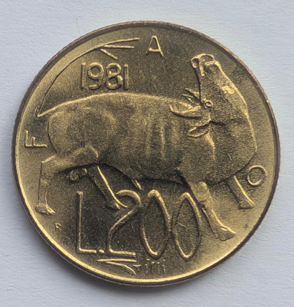 San Marinas 200 Lirų 1981