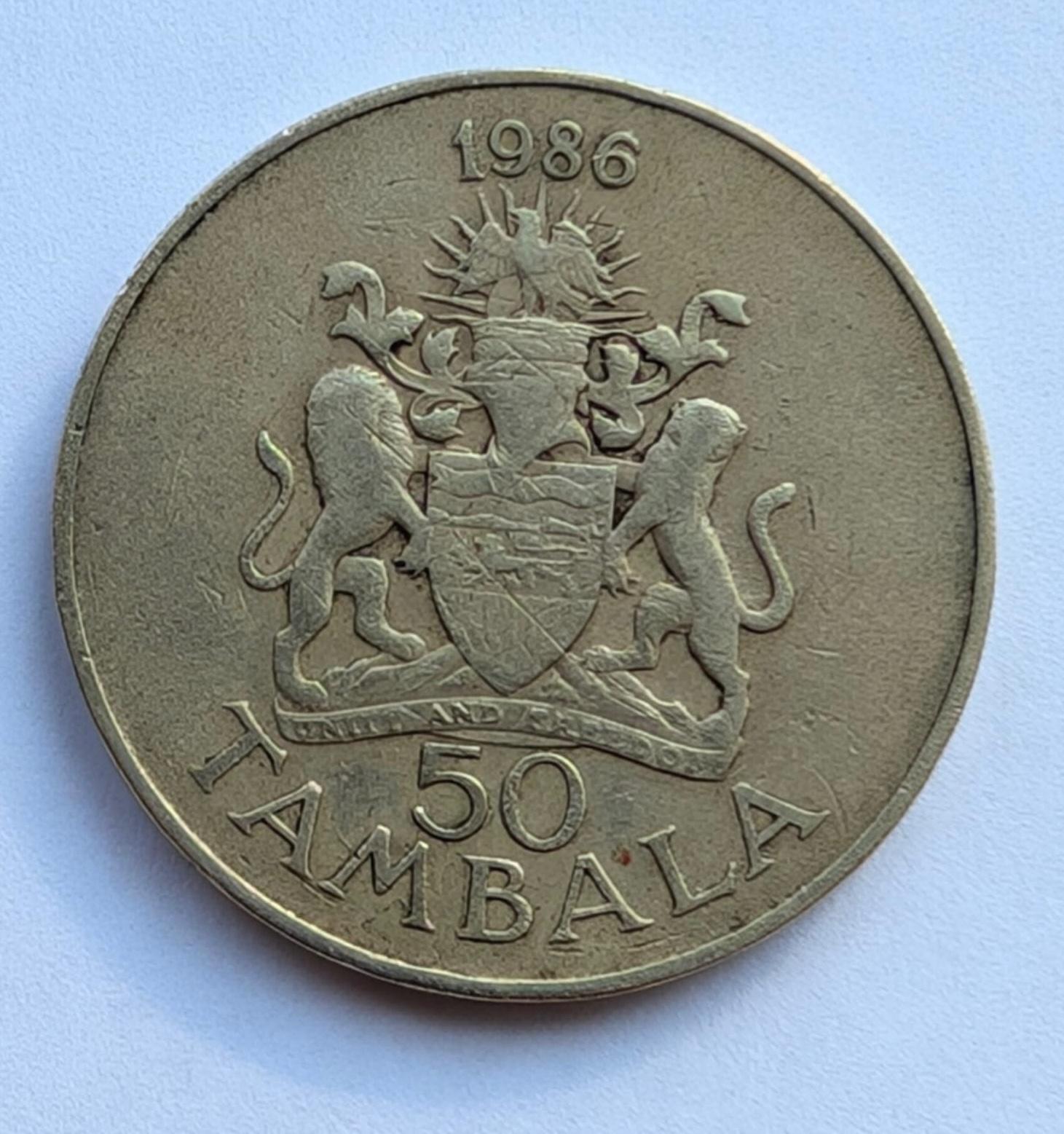 Malavis 50 tambala 1986