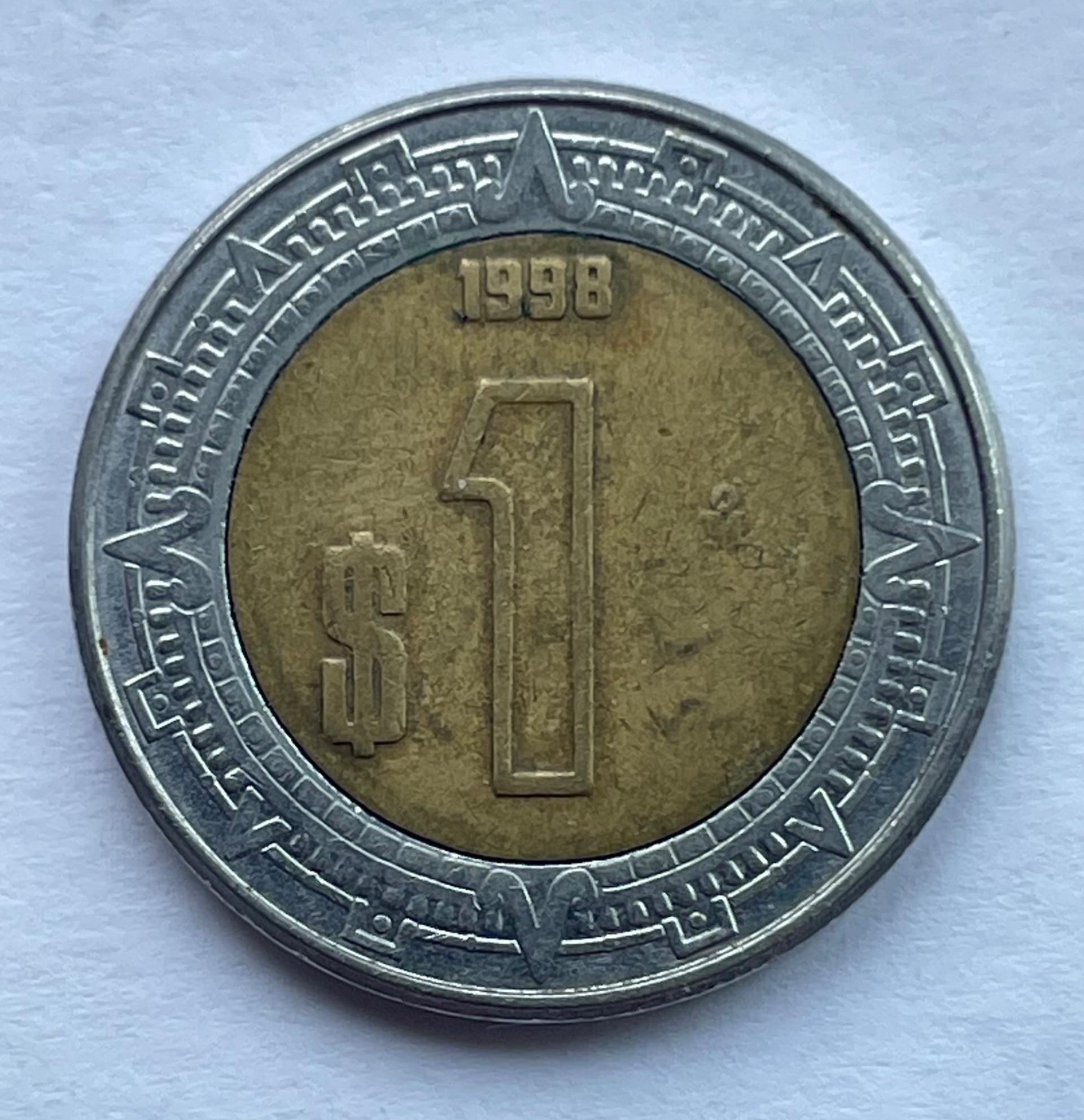 Meksika 1 pesas 1998