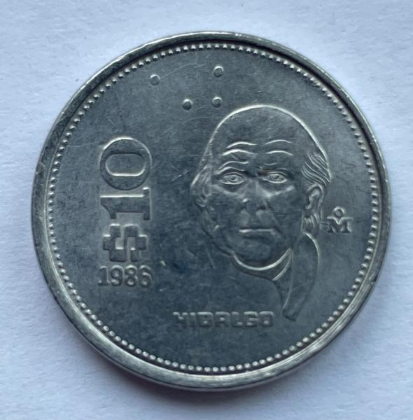 Meksika 10 pesų 1986