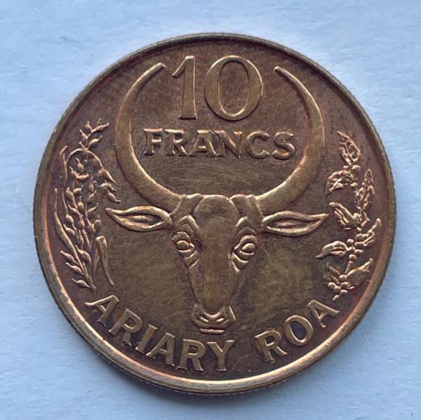 Madagaskaras 10 frankų 1996