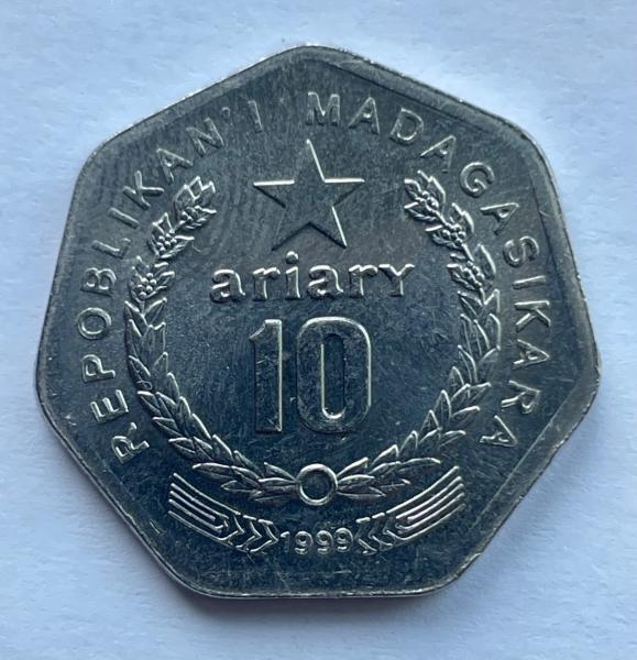 Madagaskaras 10 ariary 1999