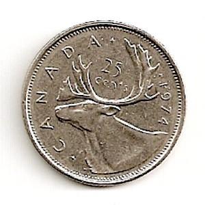 Kanada. 25 centai ( 1979 ) XF