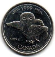 Kanada. 25 centai ( Balandis ) ( 1999 ) AU