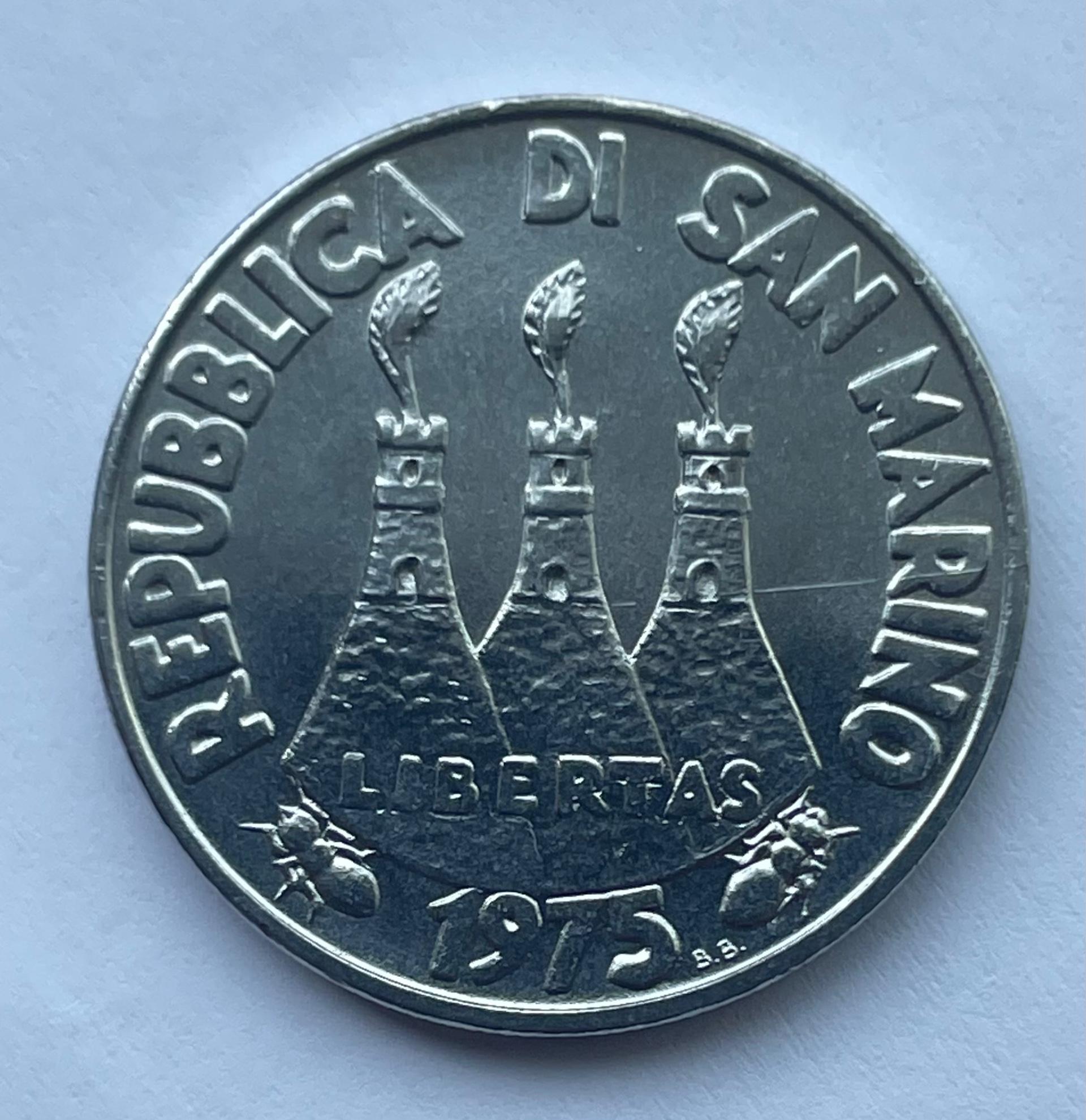 San Marinas 50 lirų 1975