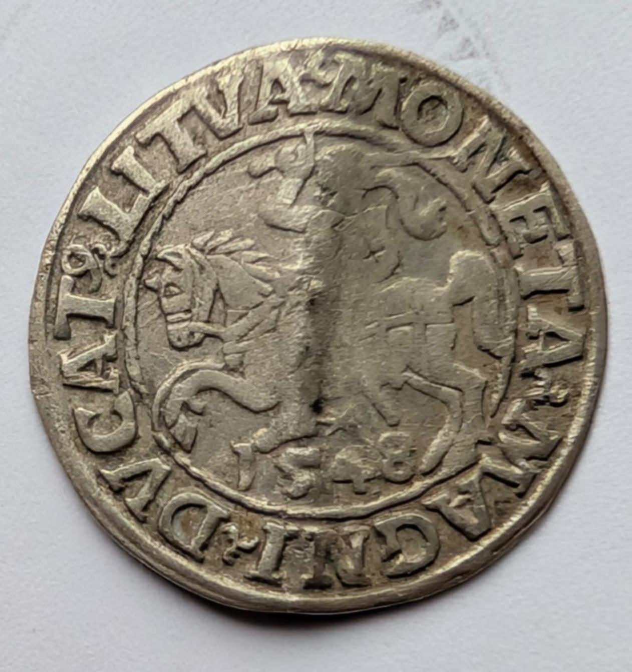 Žygimanto Augusto 1548 pusgrašis 