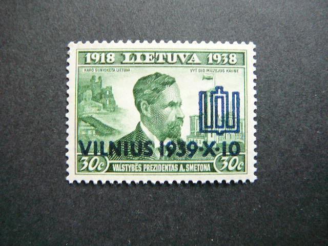 Lietuva 1939 434 Vilnius  MNH #