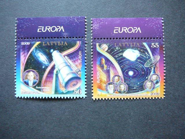 Latvija 2009 Europa Kosmosas Astronomai MNH #2