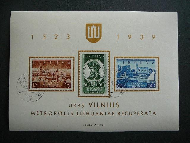 Lietuva 1940 446/8 Vilniaus atgavimas Blk2 antsp. #3