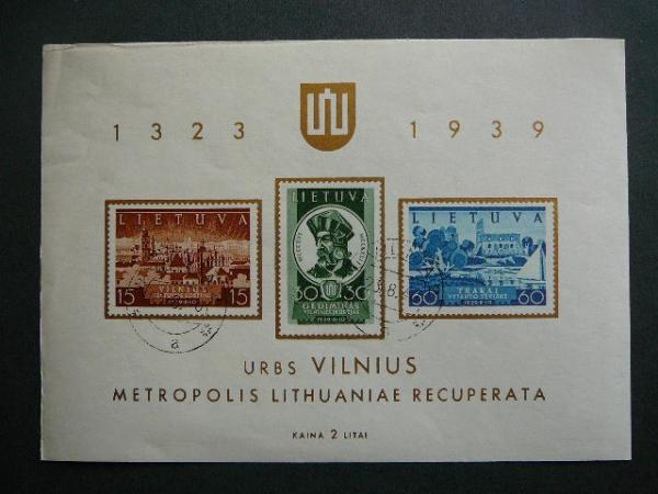 Lietuva 1940 446/8 Vilniaus atgavimas Blk2 antsp. #6
