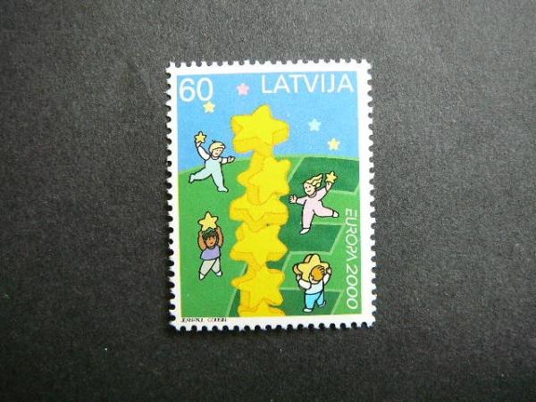 Latvija 2000 Europa Vaikai svarus MNH #