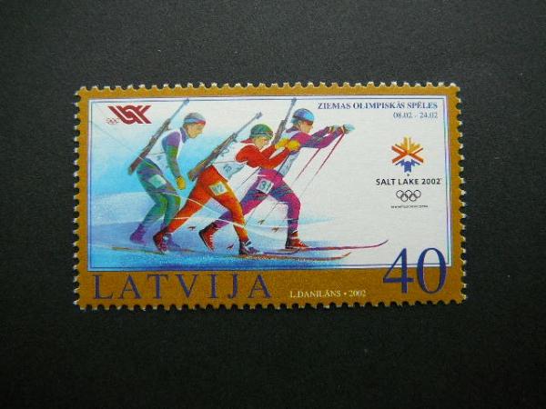Latvija 2002 Olimpines ziemos svarus MNH # 