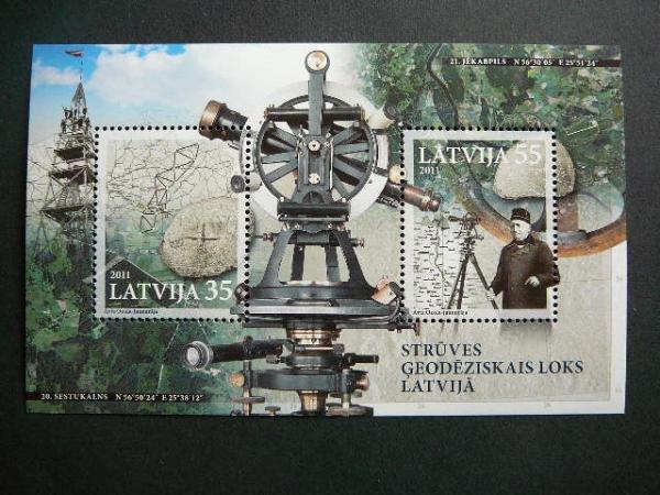 Latvija 2011 Geodezija Struve svarus MNH #