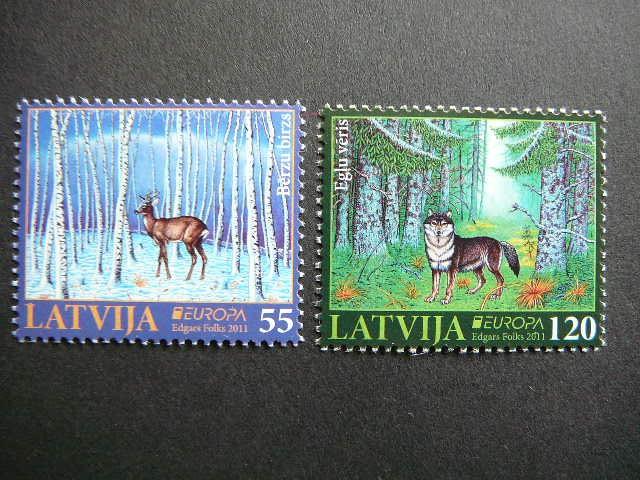 Latvija 2011 Europa Miskas Zverys svarus MNH #