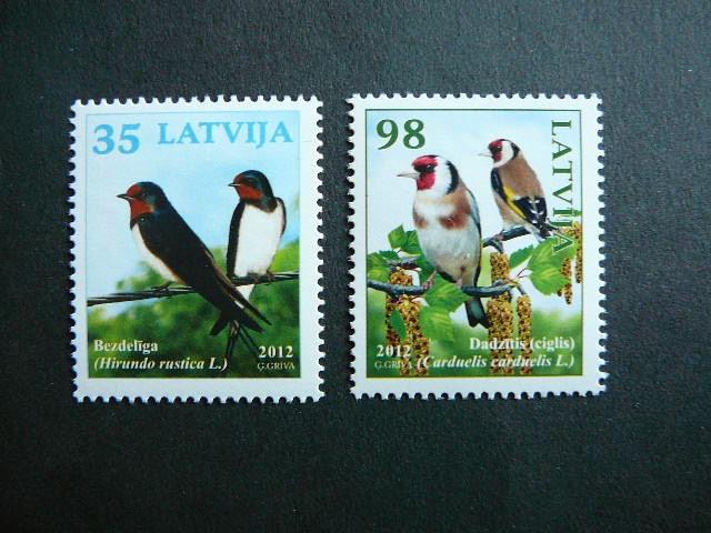 Latvija 2012 Pauksciai svarus MNH #