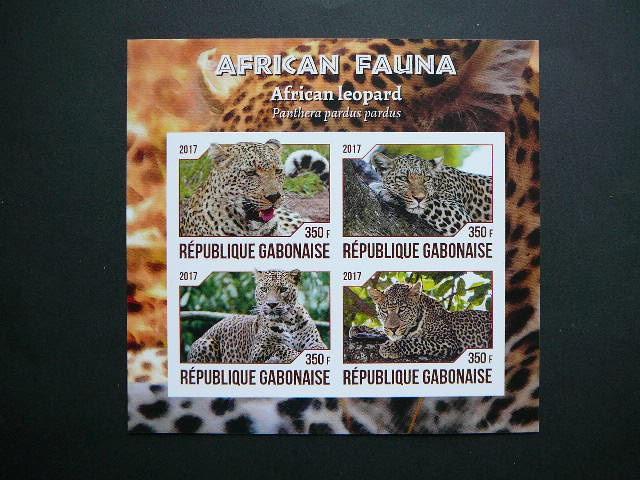 Gabonas 2017 Leopardai Kates laukines svarus #be dant.