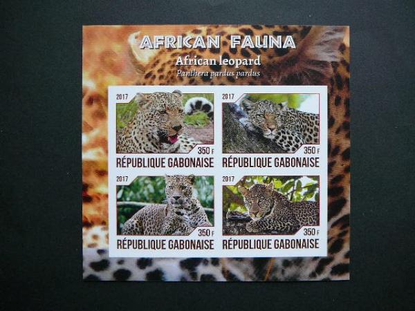 Gabonas 2017 Leopardai Kates laukines svarus #be dant.