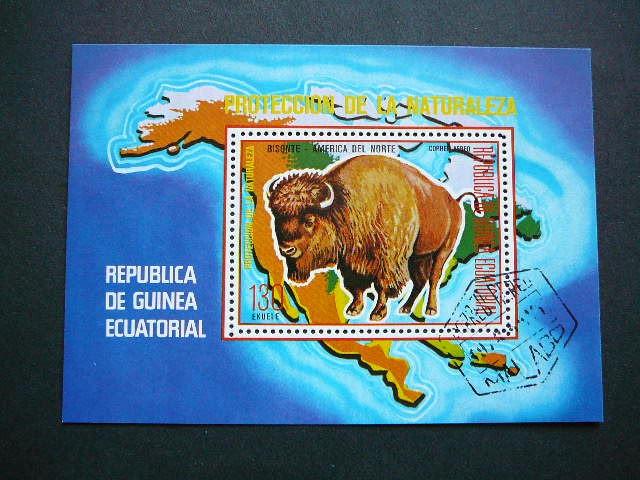 Ekvatoriaus Gvin. 1972 Bizonai Stumbrai antsp. # 