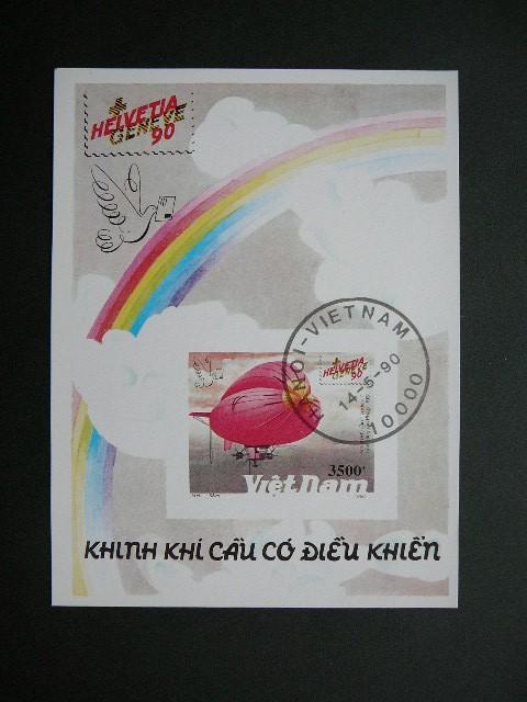 Vietnamas 1990 Dirizabliai antsp. #