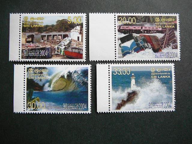 Sri Lanka 2004 Svyturiai Cunamis svarus #