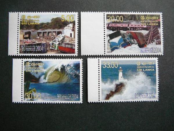 Sri Lanka 2004 Svyturiai Cunamis svarus #