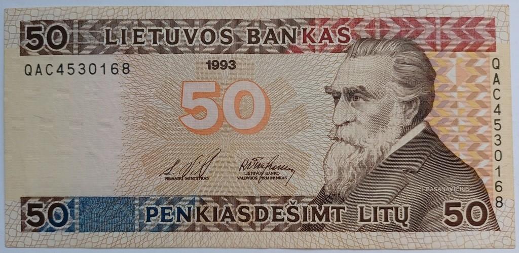 50 litų 1993 m.