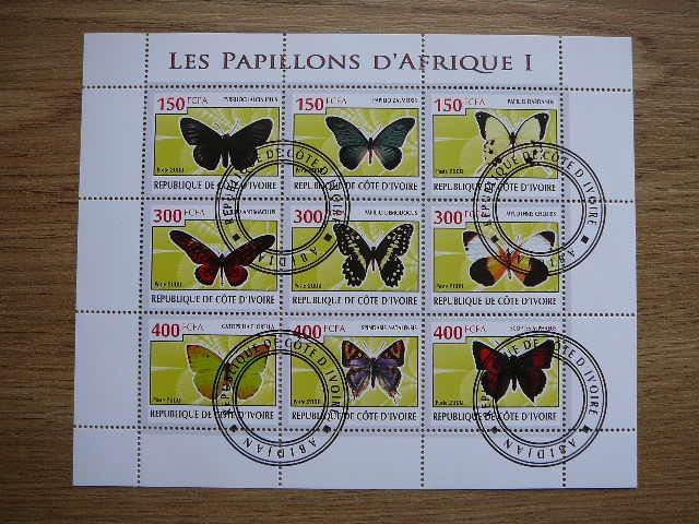 s457 Drugeliai Ivory Coast 2009 antsp. #lp