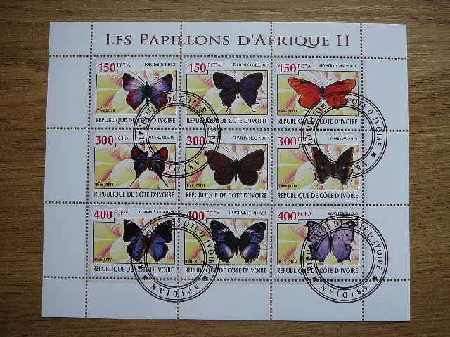 s458 Drugeliai Ivory Coast 2009 antsp. #lp