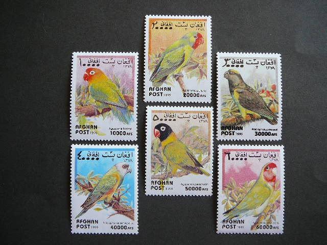Afganistanas 1999 Papugos Pauksciai MNH #