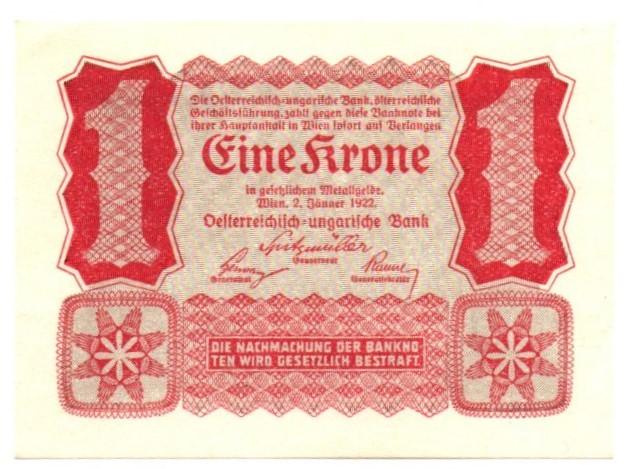 Austrija. 1 krona ( 1922 ) AU