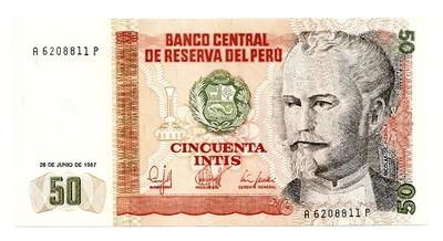Peru. 50 inčių ( 1987 ) UNC