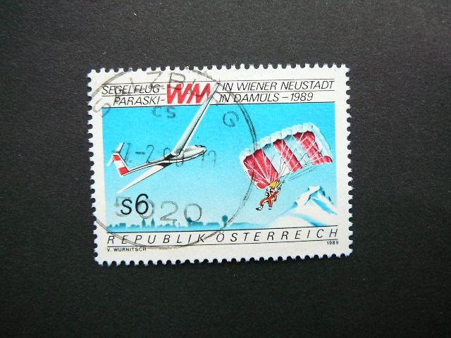 Austrija 1989 1947 Lektuvai Parasiutai antsp. #