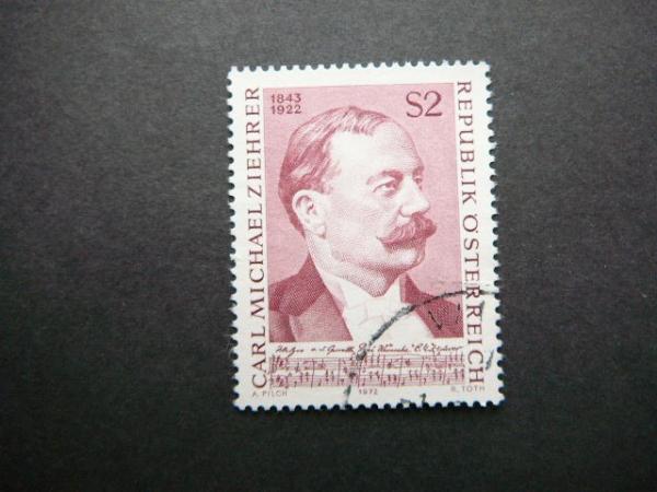 Austrija 1972 1403 Kompozitorius antsp. #