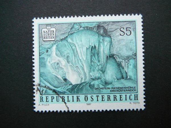 Austrija 1987 1887 Urvas Stalaktitai antsp. #