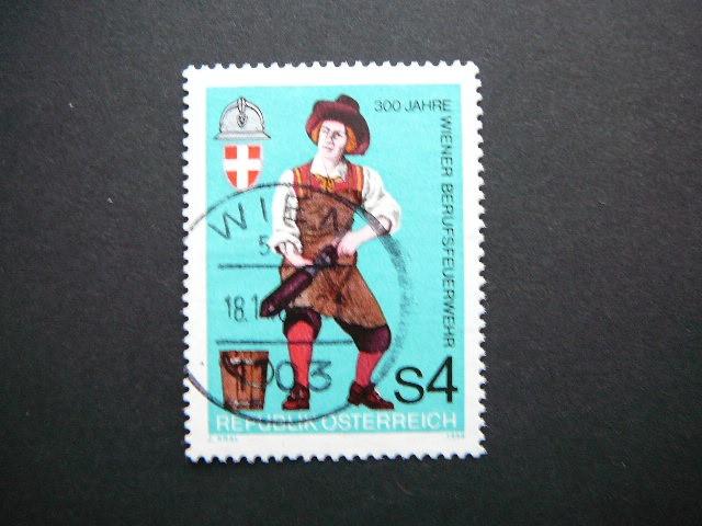 Austrija 1986 1861 Gaisrininkas antsp. #