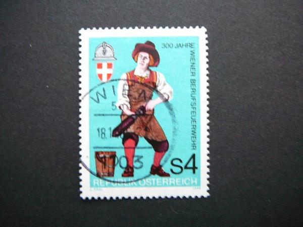 Austrija 1986 1861 Gaisrininkas antsp. #